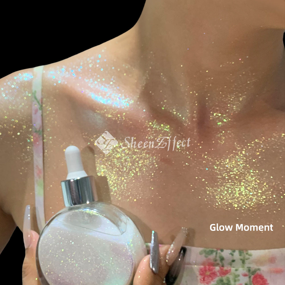 SheenEffect Stardust Body Highlighter Liquid Vegan Illuminating Glow Drops for Face & Body