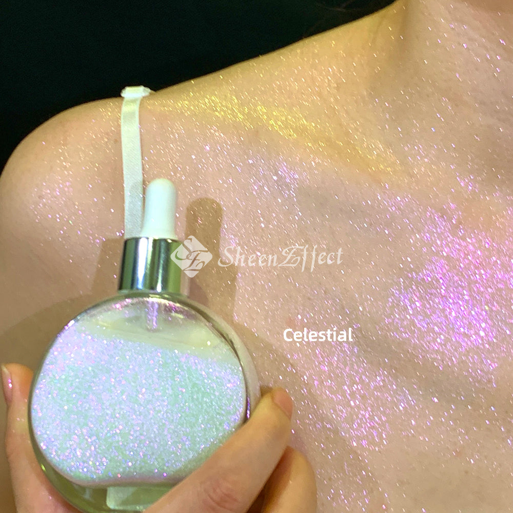 SheenEffect Stardust Body Highlighter Liquid Vegan Illuminating Glow Drops for Face & Body