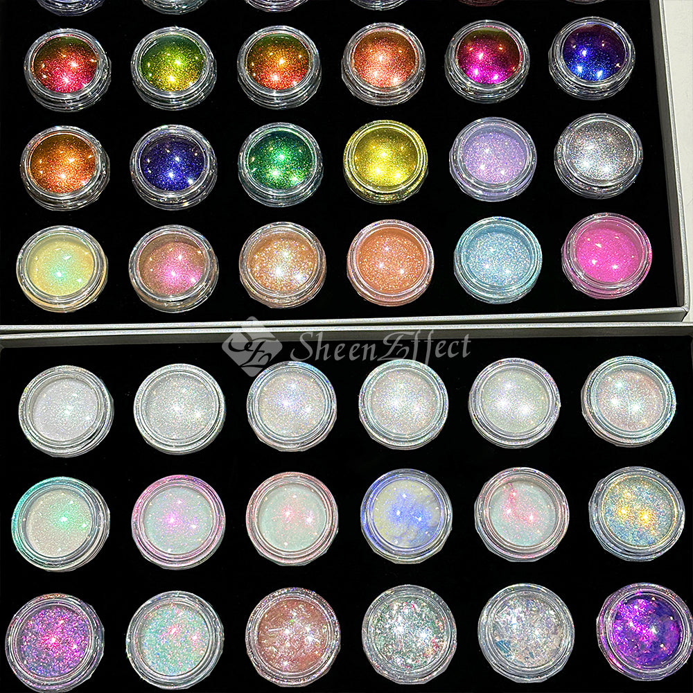 SheenEffect Multi-Use Glitter Kit | Customizable Cosmetic Glitter Jars – Vegan, Cruelty-Free & Long-Lasting Adhesion