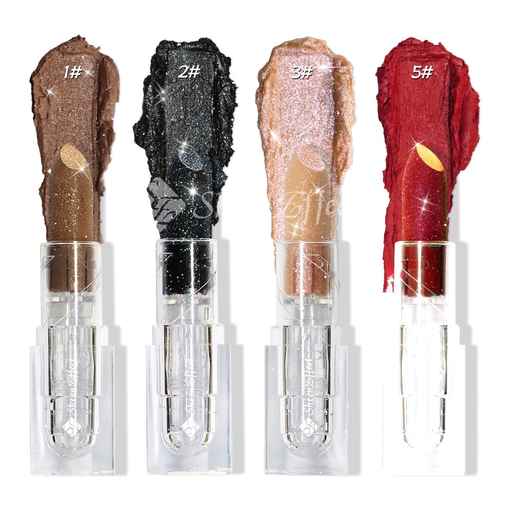 SheenEffect Holographic Black Lipstick – Multi-Dimensional Metallic Finish | Long-Lasting Hydration | Customizable Cosmetic Formulas