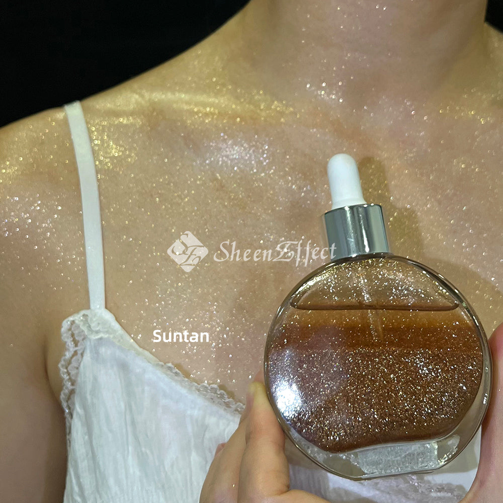 SheenEffect Stardust Body Highlighter Liquid Vegan Illuminating Glow Drops for Face & Body