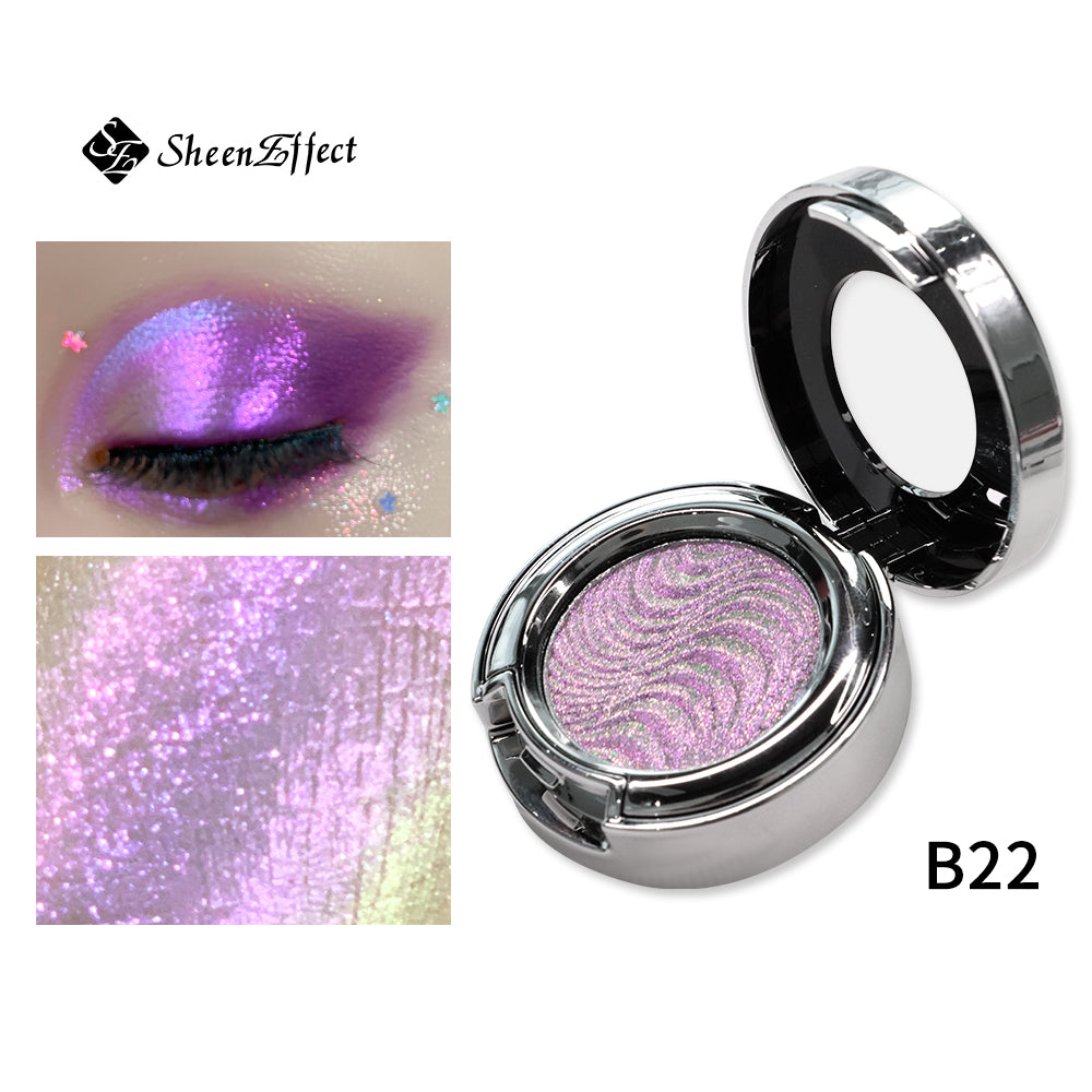 Chameleon Multichrome Pressed Eyeshadow Palette Color Shift | Customizable Cosmetic Artistry | Long-Wear Formula
