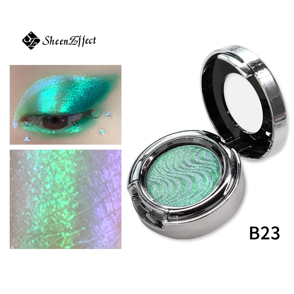 Chameleon Multichrome Pressed Eyeshadow Palette Color Shift | Customizable Cosmetic Artistry | Long-Wear Formula