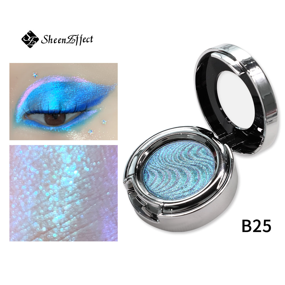 Chameleon Multichrome Pressed Eyeshadow Palette Color Shift | Customizable Cosmetic Artistry | Long-Wear Formula