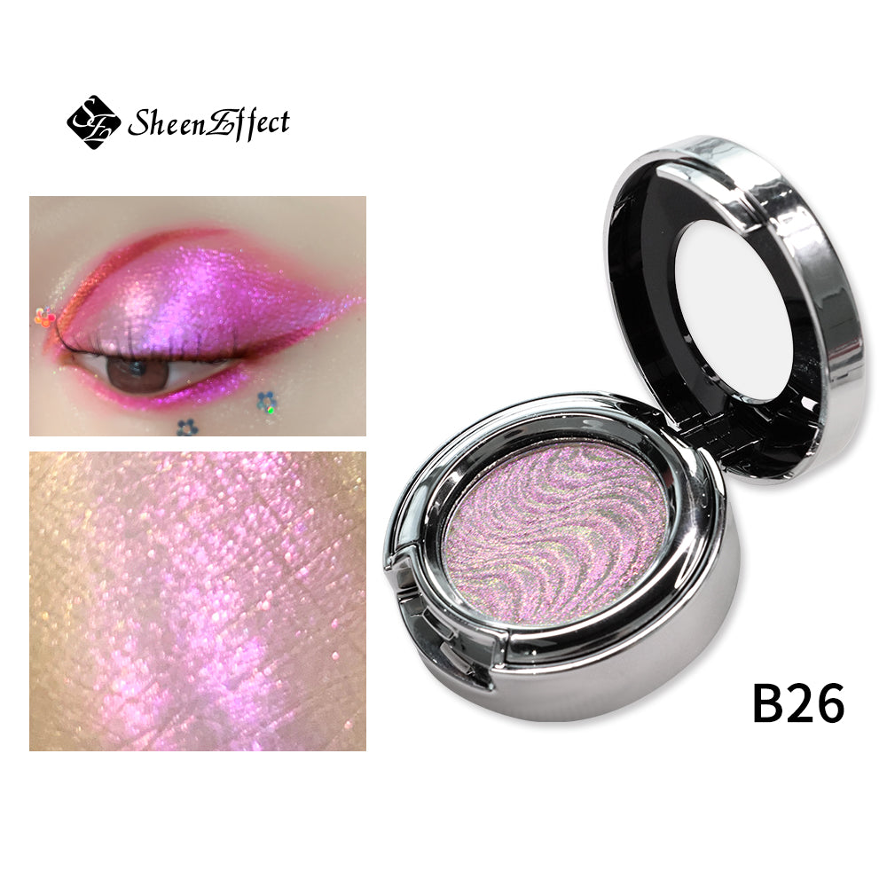 Chameleon Multichrome Pressed Eyeshadow Palette Color Shift | Customizable Cosmetic Artistry | Long-Wear Formula