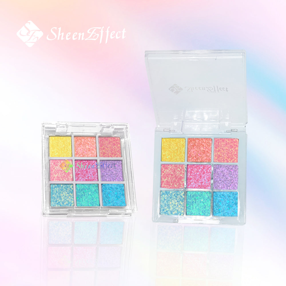 sheeneffect 9colors palette High Pigmented Iridescdent Glitter Mermaid Chameleon eyeshadow