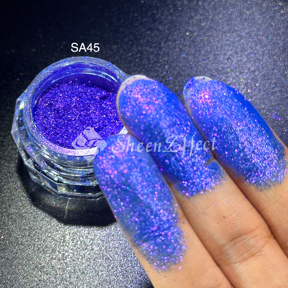 Sheen Effect Diamond Star Recolored Powder - Multichrome Pigment for Cosmic Makeup, Nails & Art