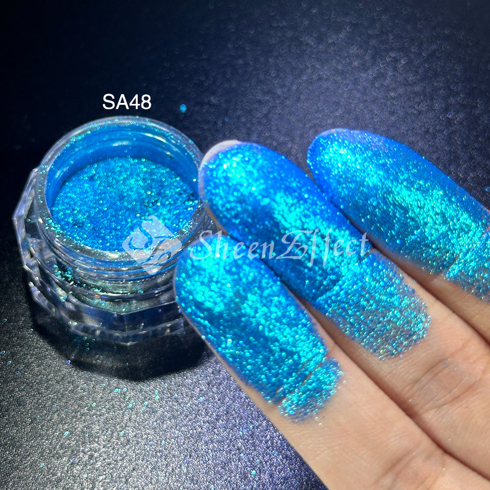 Sheen Effect Diamond Star Recolored Powder - Multichrome Pigment for Cosmic Makeup, Nails & Art