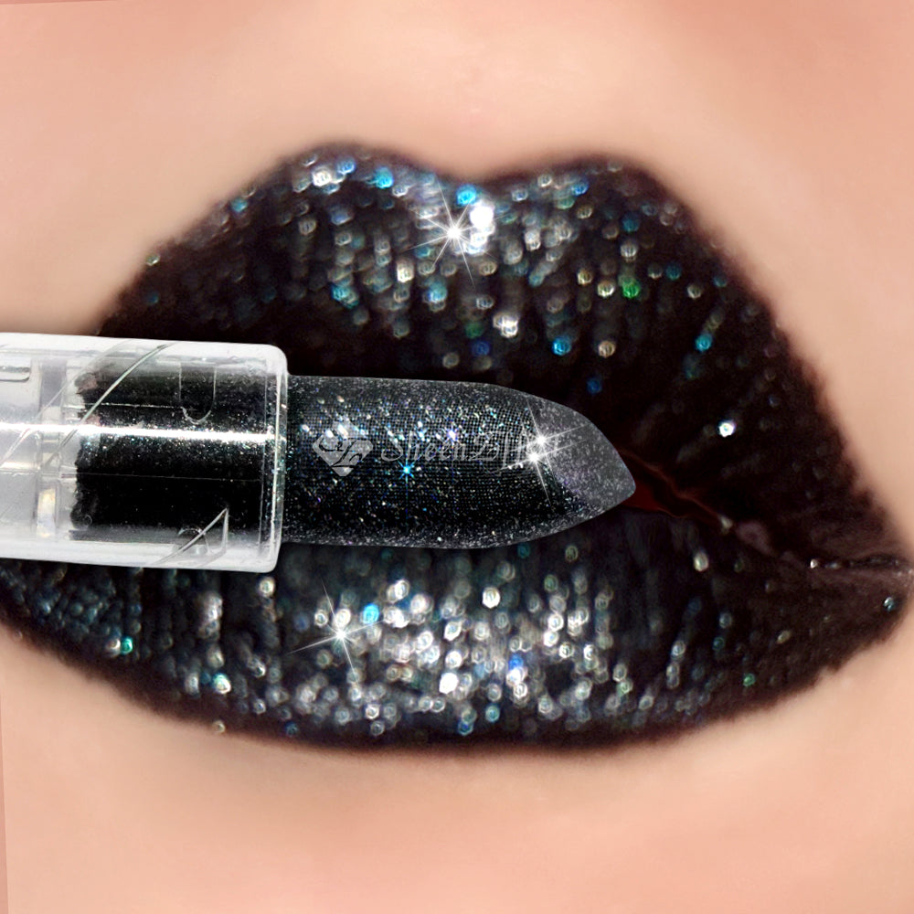 SheenEffect Holographic Black Lipstick – Multi-Dimensional Metallic Finish | Long-Lasting Hydration | Customizable Cosmetic Formulas