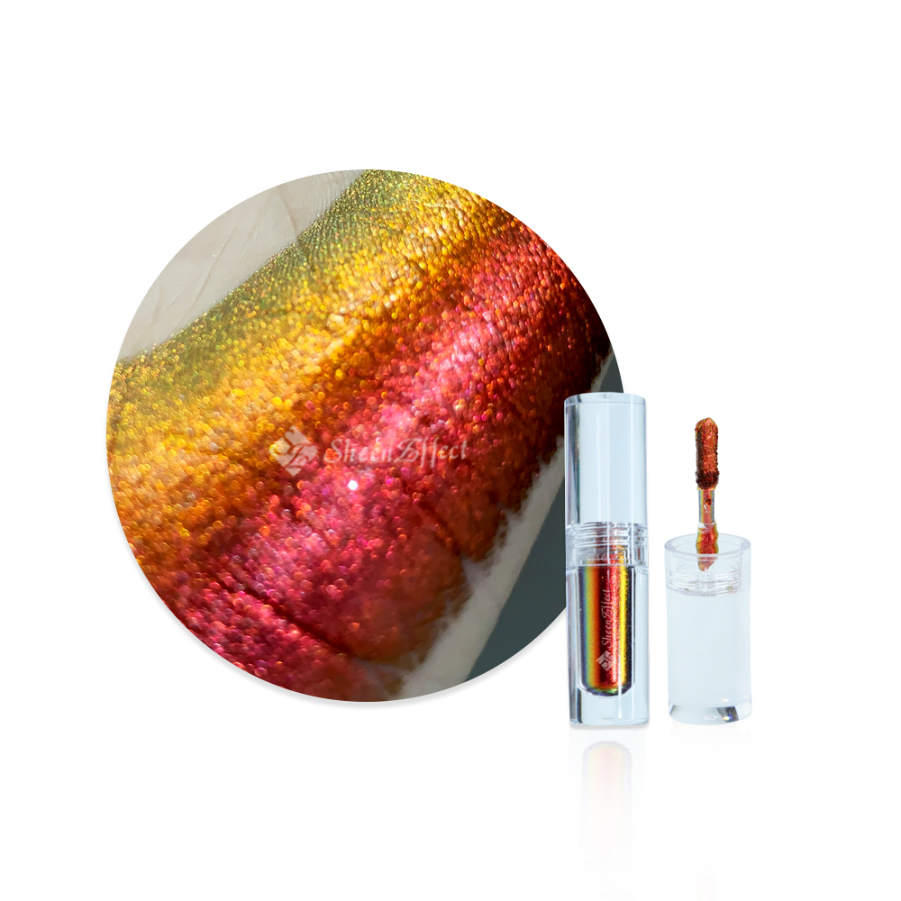 Chameleon Liquid Eyeshadow – Black-to-Red Color Shift, 18H Crease-Proof Metallic Finish