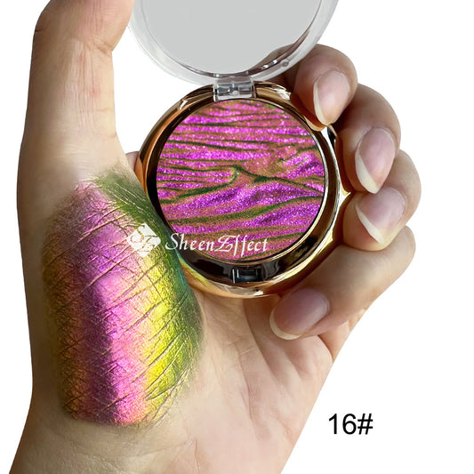 Mountain Relief Highlighter Palette – 3D Embossed Design, Multi-Use Radiant Pigments