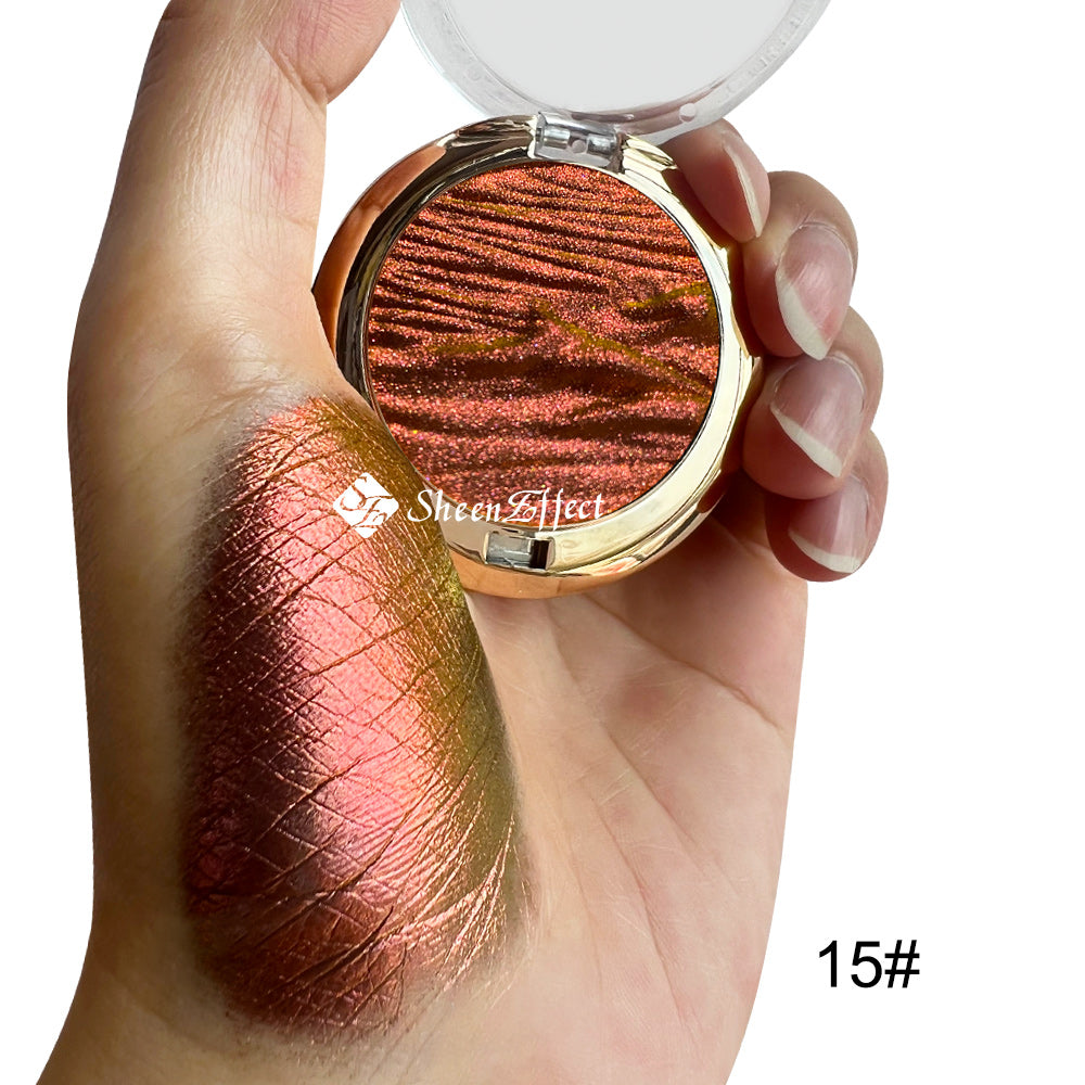 Mountain Relief Highlighter Palette – 3D Embossed Design, Multi-Use Radiant Pigments