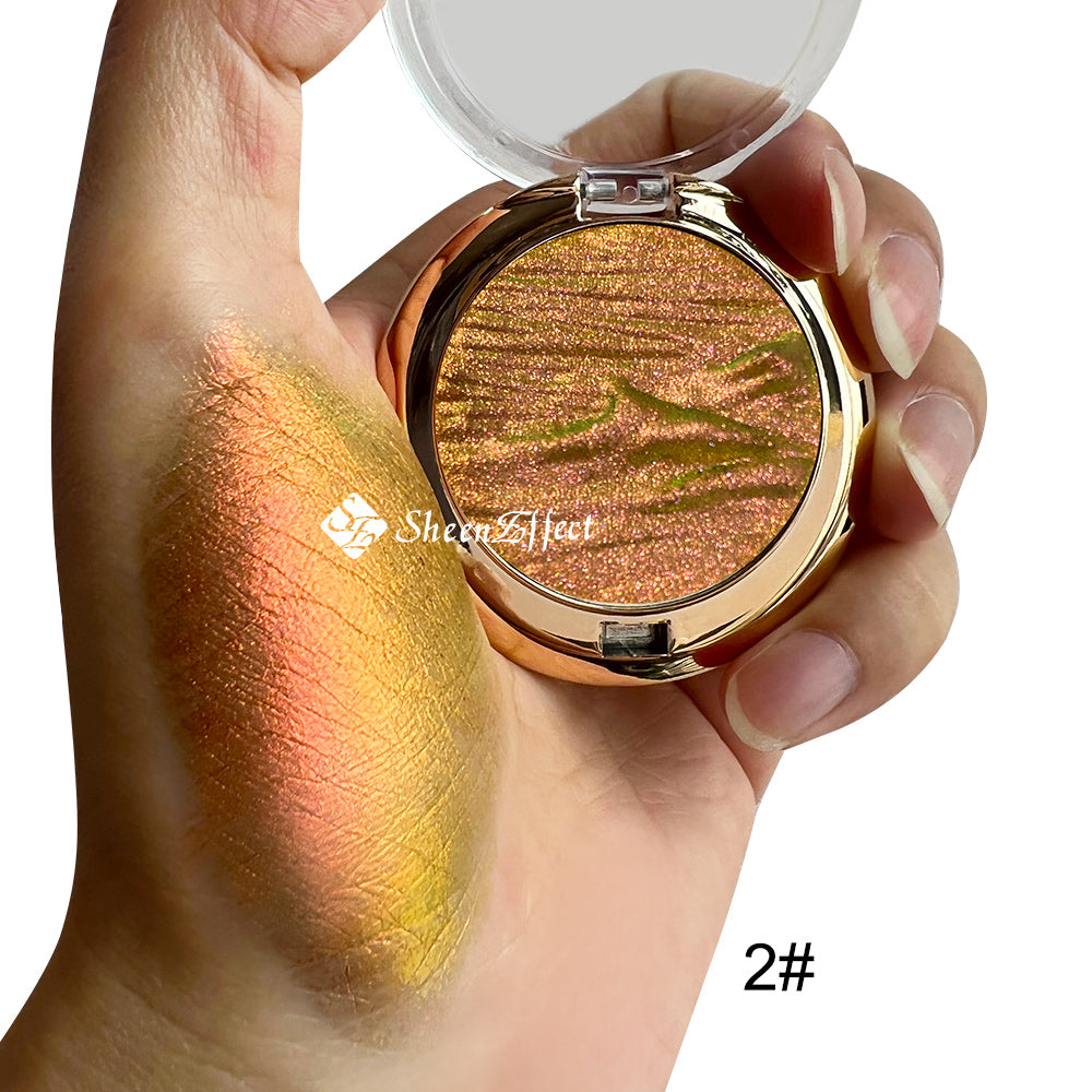 Mountain Relief Highlighter Palette – 3D Embossed Design, Multi-Use Radiant Pigments