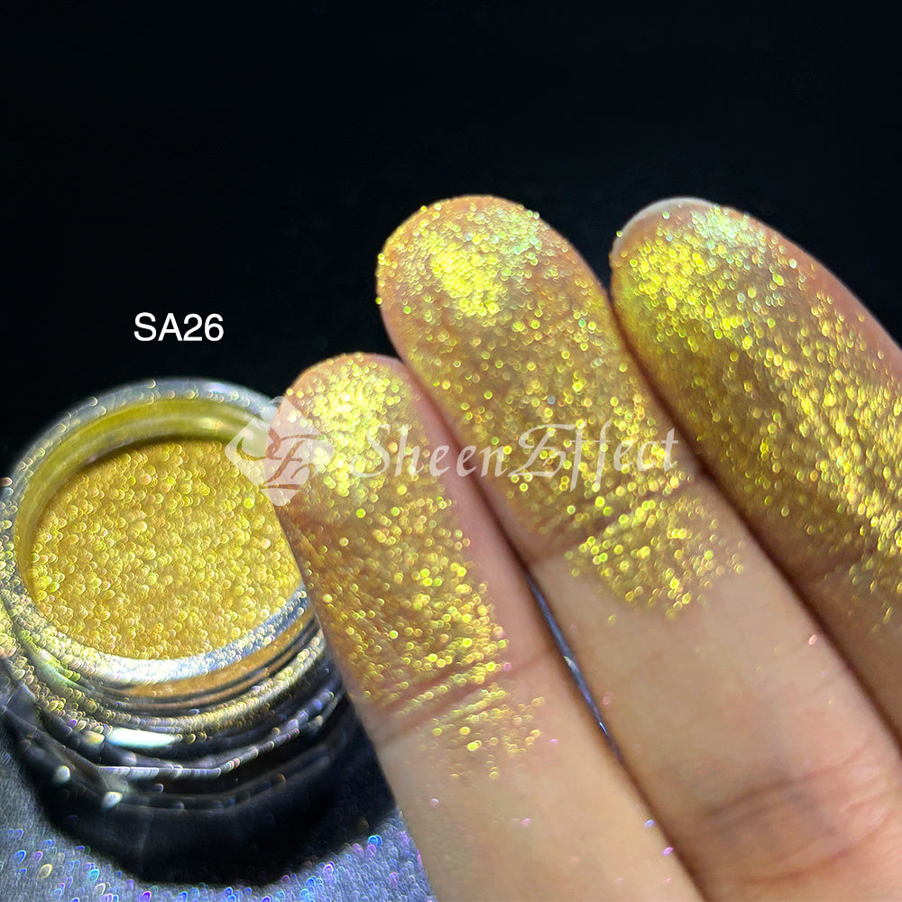 Sheen Effect Diamond Star Recolored Powder - Multichrome Pigment for Cosmic Makeup, Nails & Art