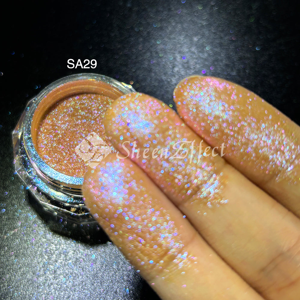 Sheen Effect Diamond Star Recolored Powder - Multichrome Pigment for Cosmic Makeup, Nails & Art
