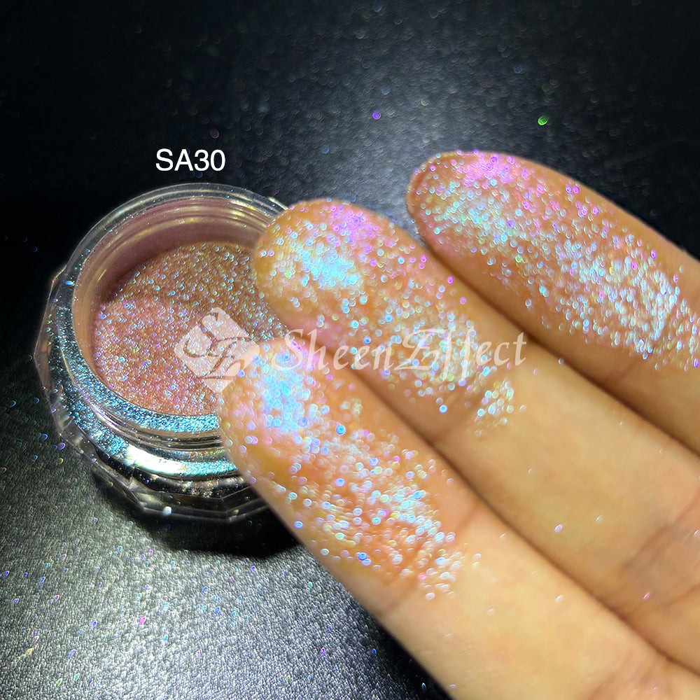 Sheen Effect Diamond Star Recolored Powder - Multichrome Pigment for Cosmic Makeup, Nails & Art