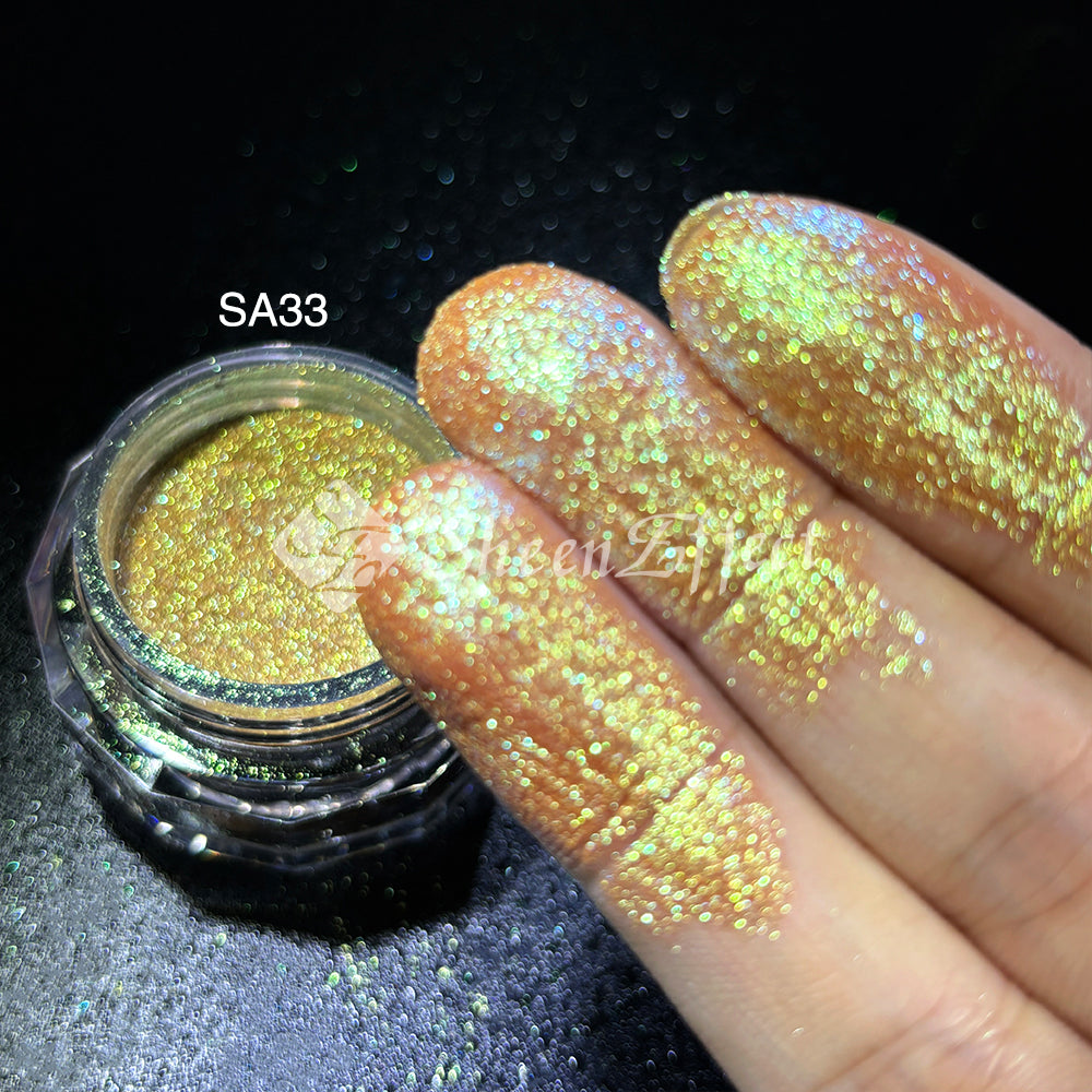 Sheen Effect Diamond Star Recolored Powder - Multichrome Pigment for Cosmic Makeup, Nails & Art