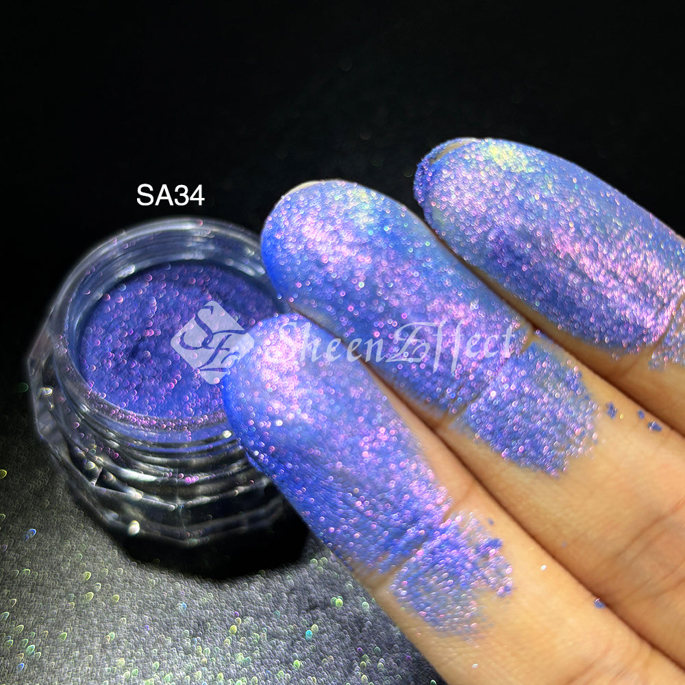 Sheen Effect Diamond Star Recolored Powder - Multichrome Pigment for Cosmic Makeup, Nails & Art