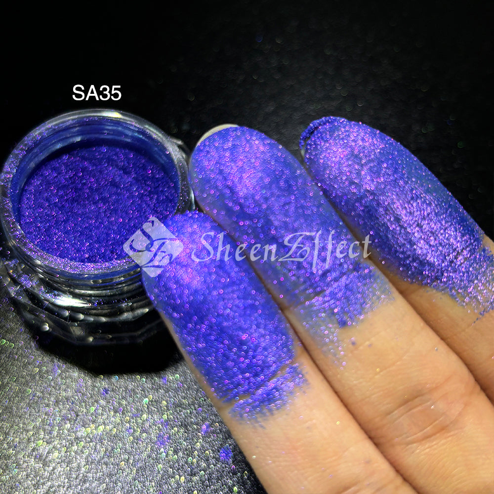 Sheen Effect Diamond Star Recolored Powder - Multichrome Pigment for Cosmic Makeup, Nails & Art
