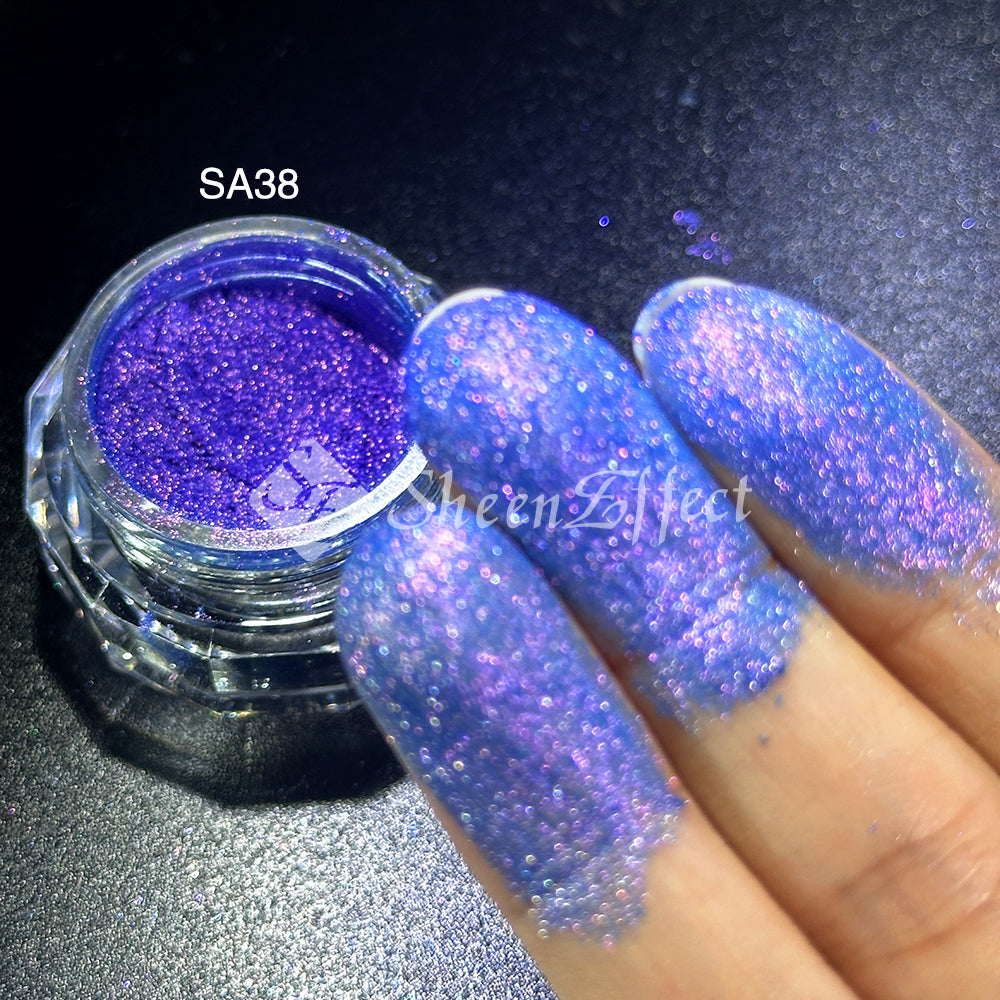 Sheen Effect Diamond Star Recolored Powder - Multichrome Pigment for Cosmic Makeup, Nails & Art