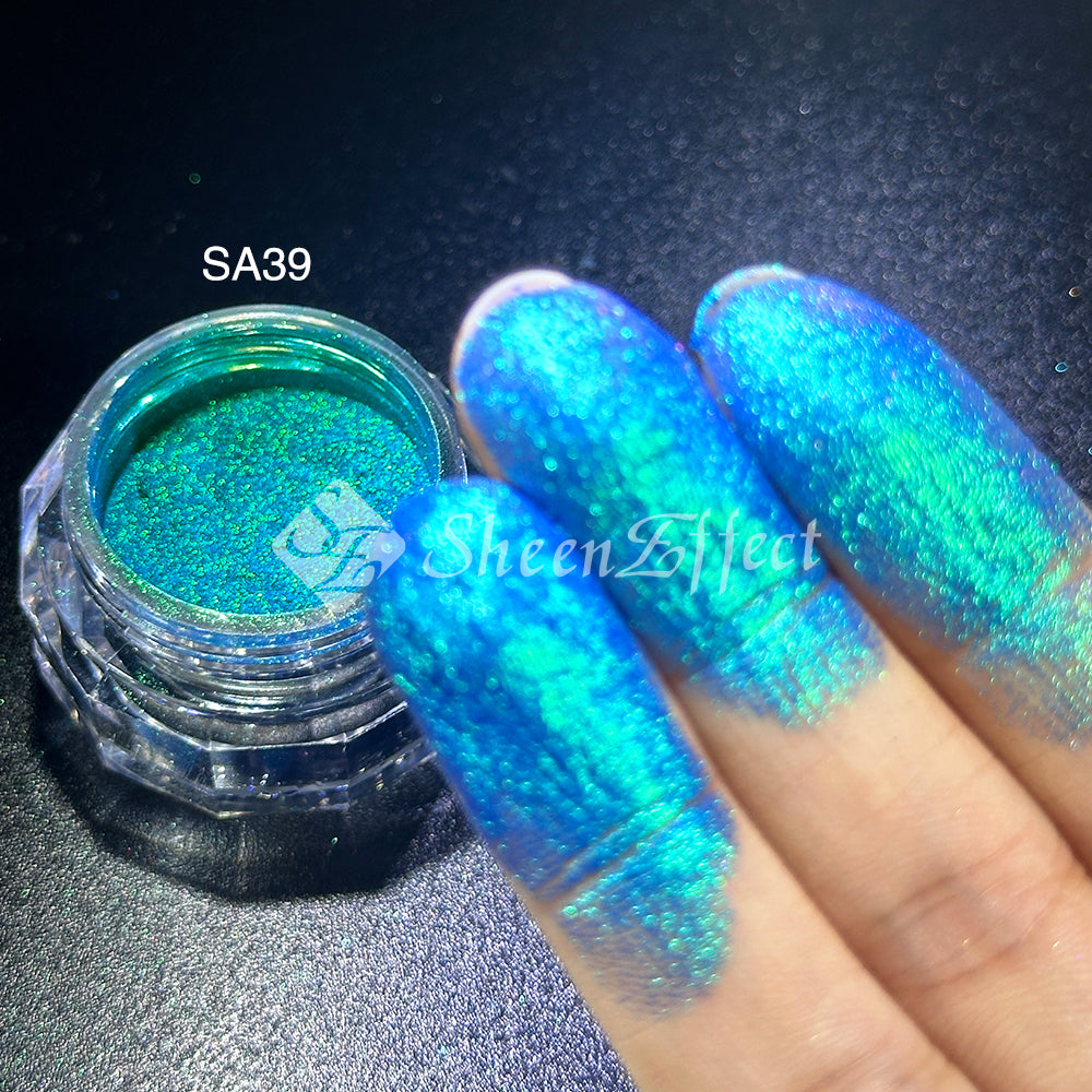 Sheen Effect Diamond Star Recolored Powder - Multichrome Pigment for Cosmic Makeup, Nails & Art