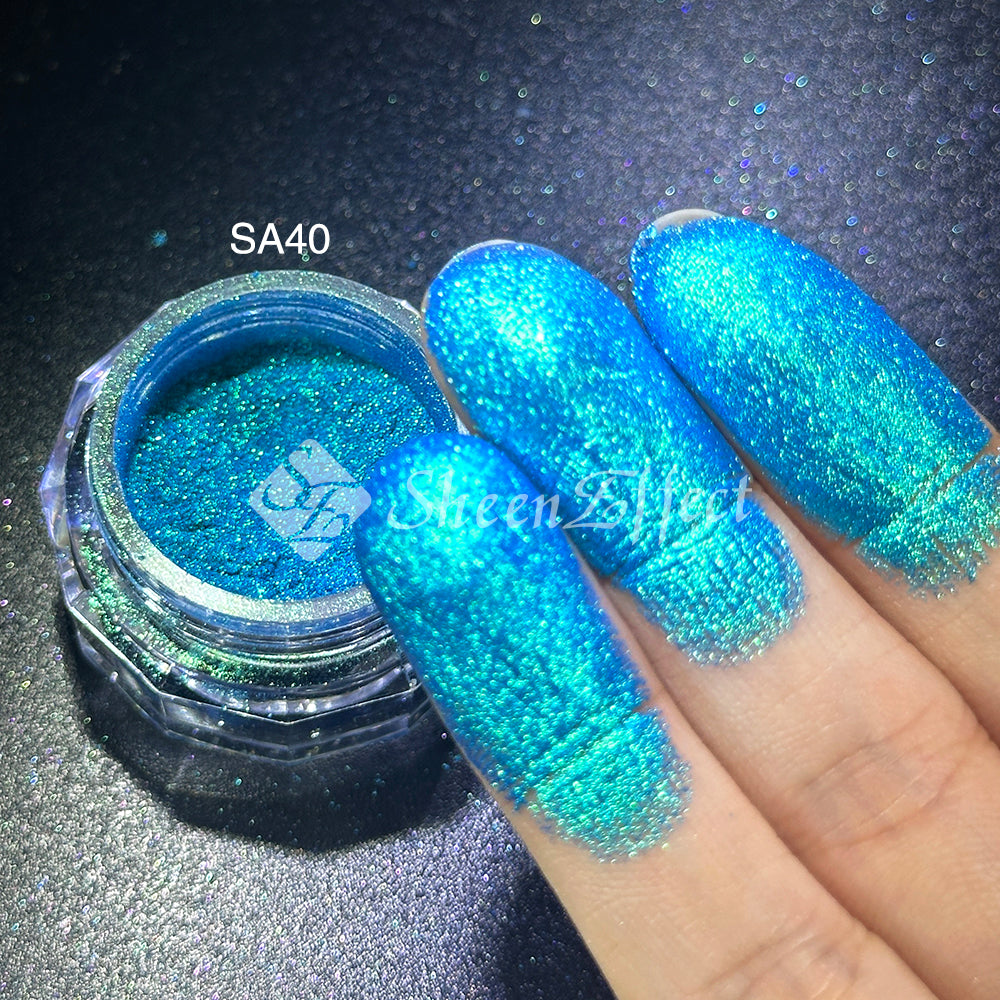 Sheen Effect Diamond Star Recolored Powder - Multichrome Pigment for Cosmic Makeup, Nails & Art