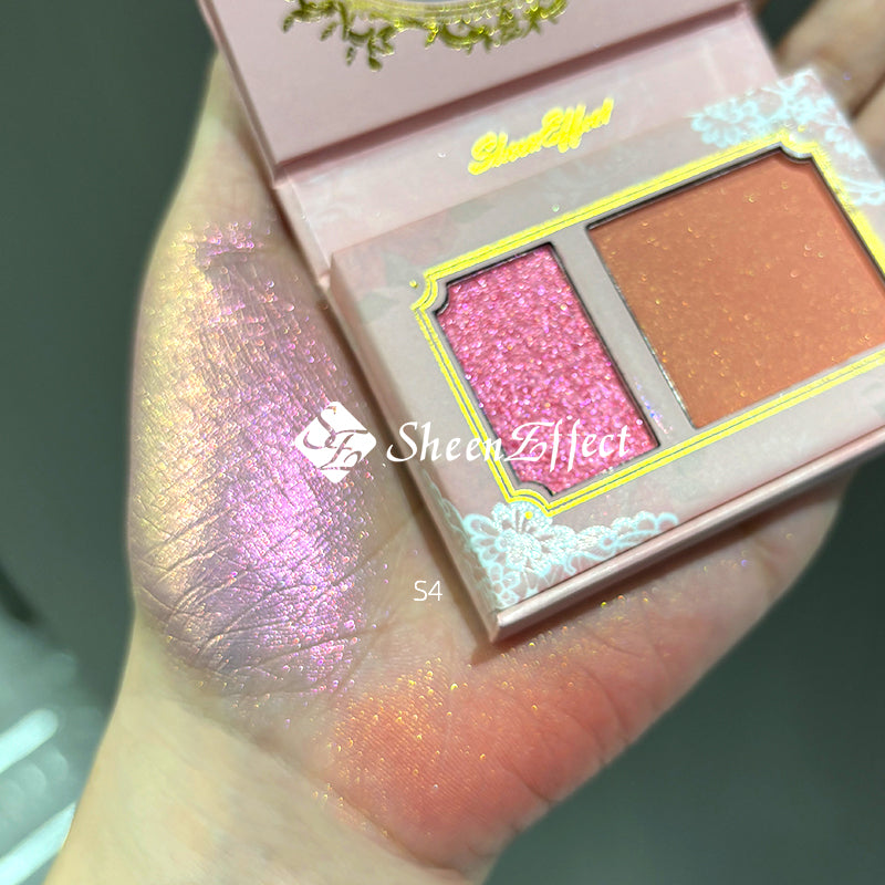 SheenEffect Vegan chameleon Glow Duo - Multidimensional Blush & Highlighter Palette