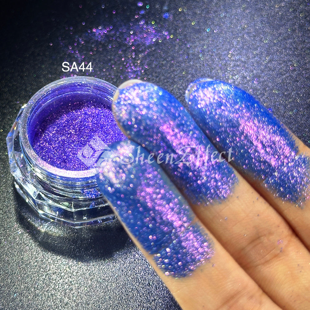 Sheen Effect Diamond Star Recolored Powder - Multichrome Pigment for Cosmic Makeup, Nails & Art