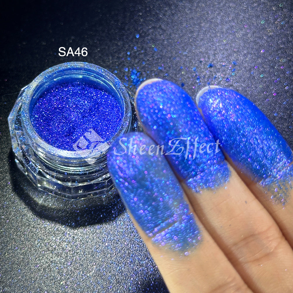 Sheen Effect Diamond Star Recolored Powder - Multichrome Pigment for Cosmic Makeup, Nails & Art