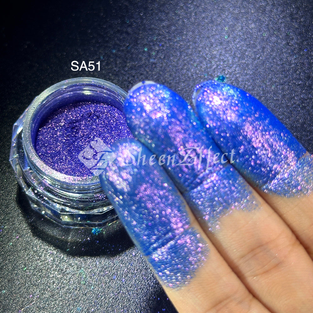 Sheen Effect Diamond Star Recolored Powder - Multichrome Pigment for Cosmic Makeup, Nails & Art