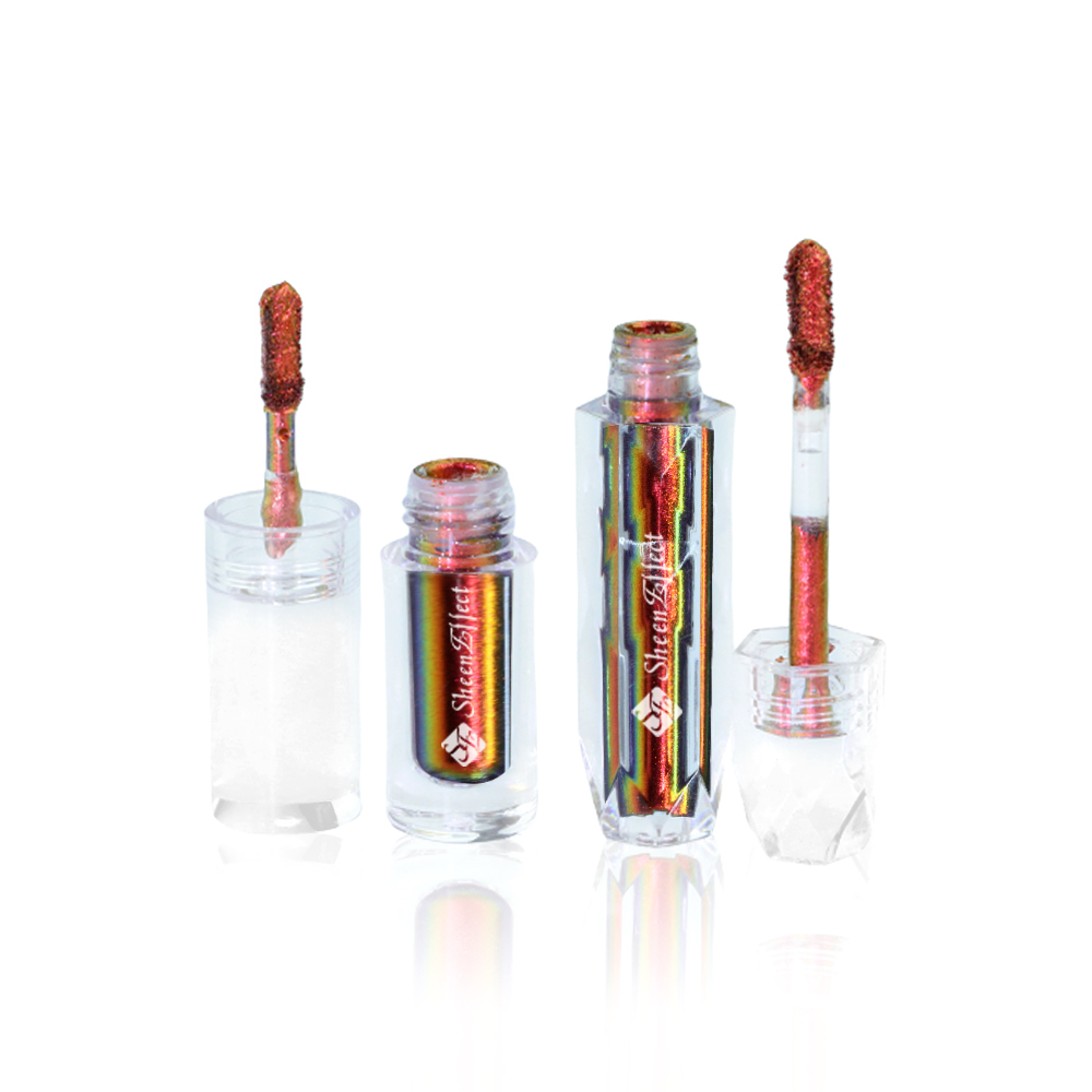 Chameleon Liquid Eyeshadow – Black-to-Red Color Shift, 18H Crease-Proof Metallic Finish