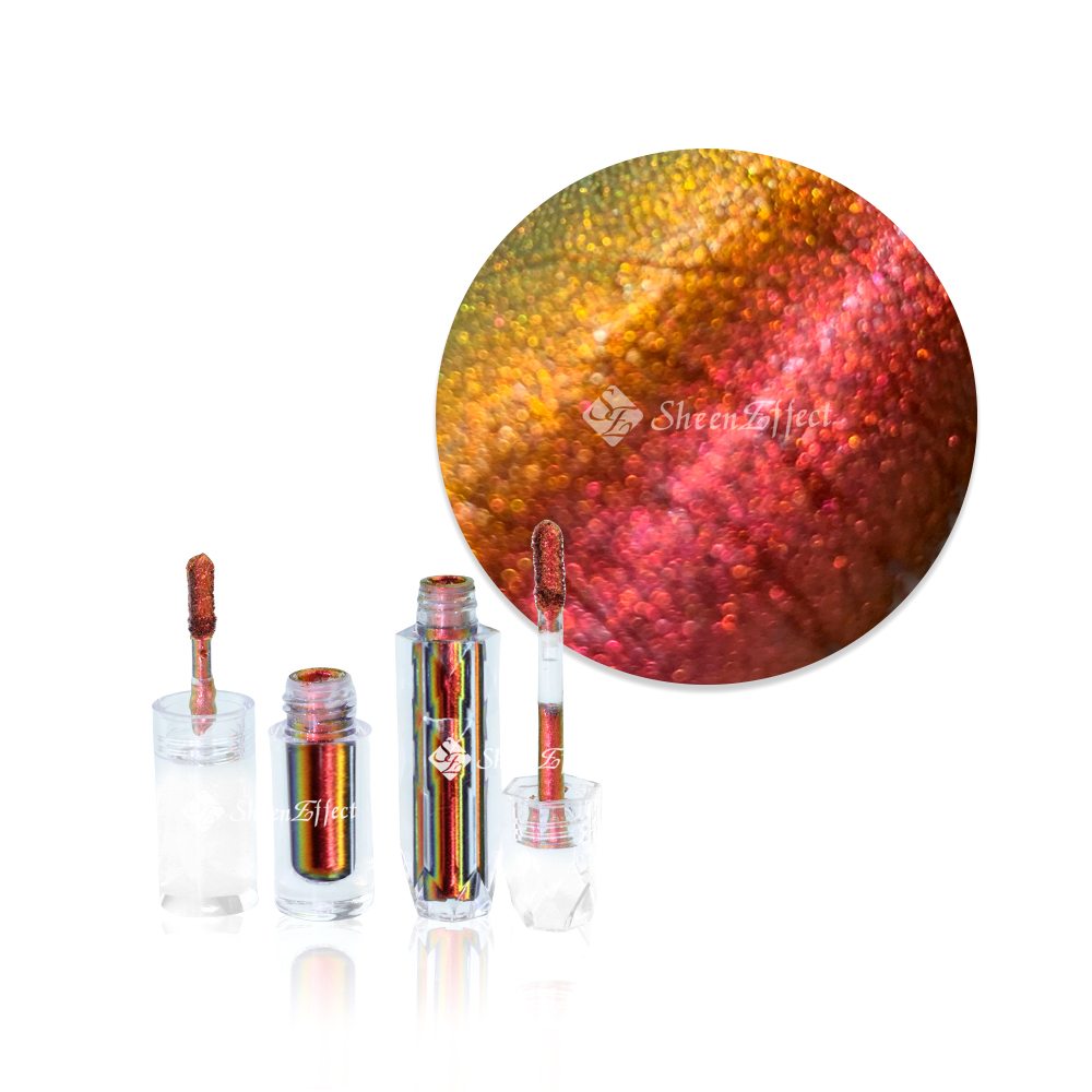 Chameleon Liquid Eyeshadow – Black-to-Red Color Shift, 18H Crease-Proof Metallic Finish